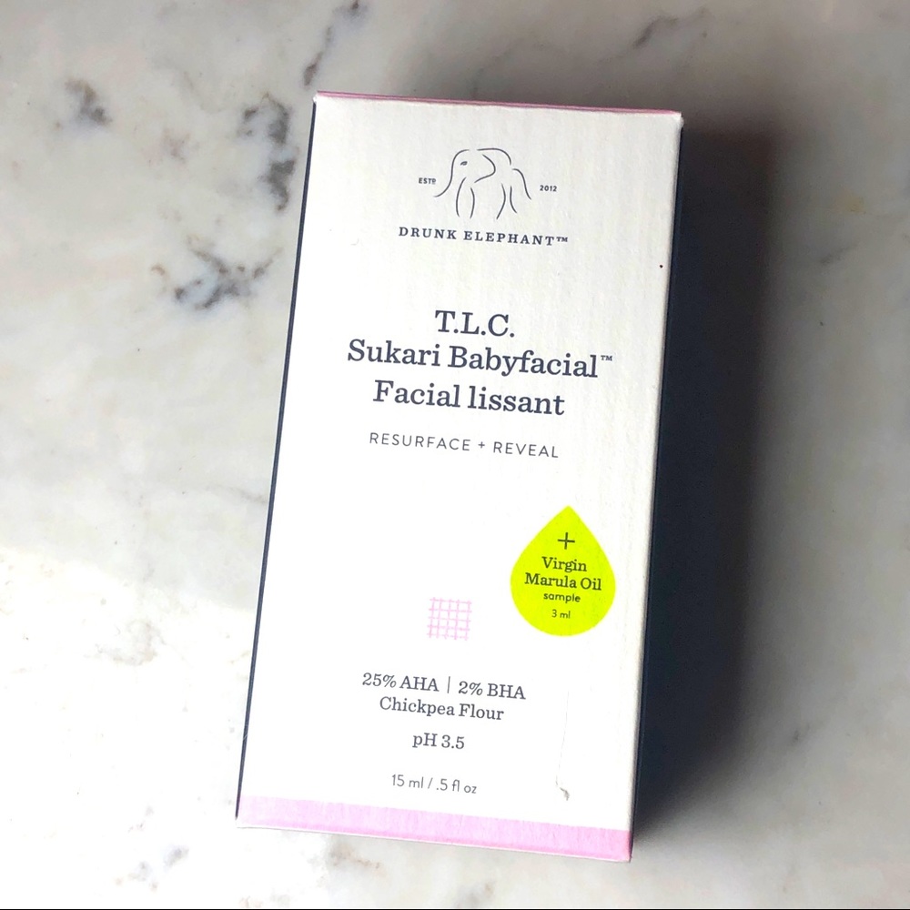 Drunk Elephant TLC Sukari Babyfacial AHA BHA mask